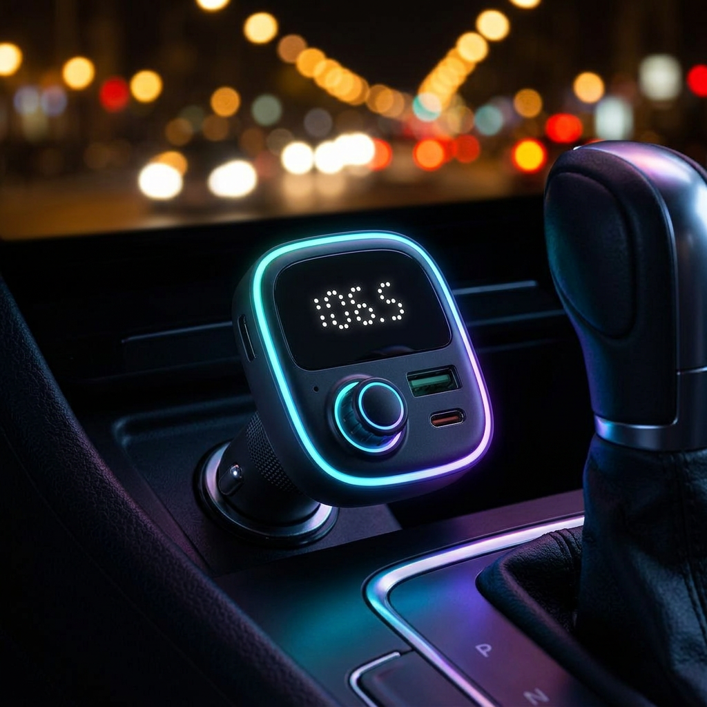 إضاءة RGB تاع Hoco E85 بالليل داخل الطوموبيل