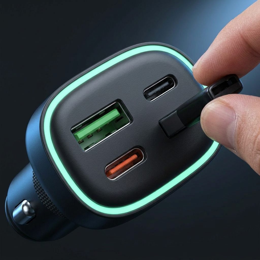 بورطات Hoco E85 — USB-C PD 20W و USB-A QC3.0 و بورت الفلاش ديسك