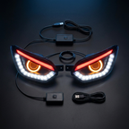 محتوى العلبة: جوج عيون LED + كونترولور + كابل USB